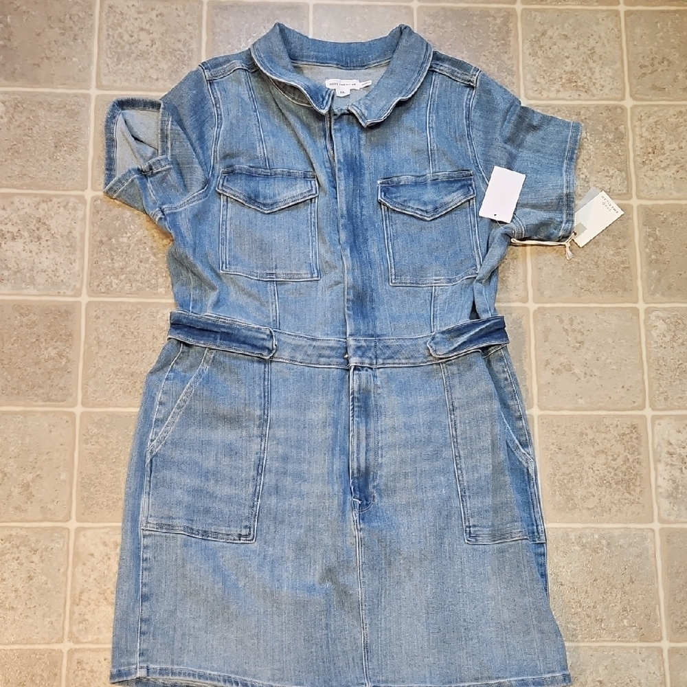 Good American Blue Denim Dress